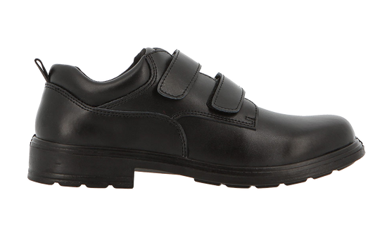 Hush Puppies Velcro Boys School Shoes - Black