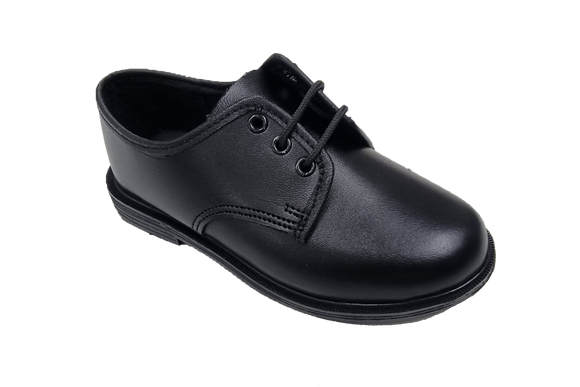 Step by Step Lace Up School Shoes - Black