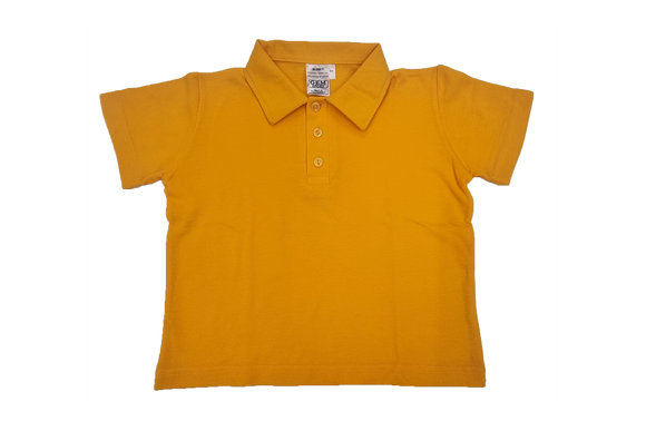 Golf Shirt Plain Toddlers - Gold