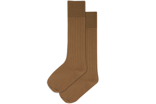 Boys 3/4 Plain Long Socks - Khaki