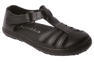 Froggies Girls School Sandals - Black 