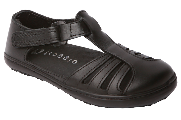 Froggies Girls School Sandals - Black