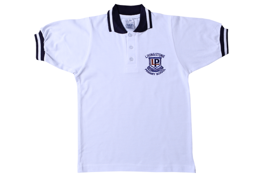 Golf Shirt White EMB - Livingstone (Sport)