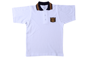 Golf Shirt White EMB - DPHS 