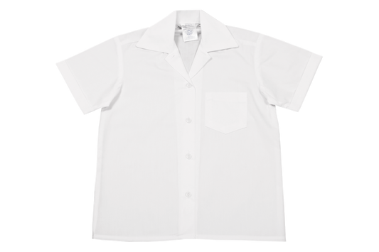 Shortsleeve Gladneck Blouse - White (Top button)