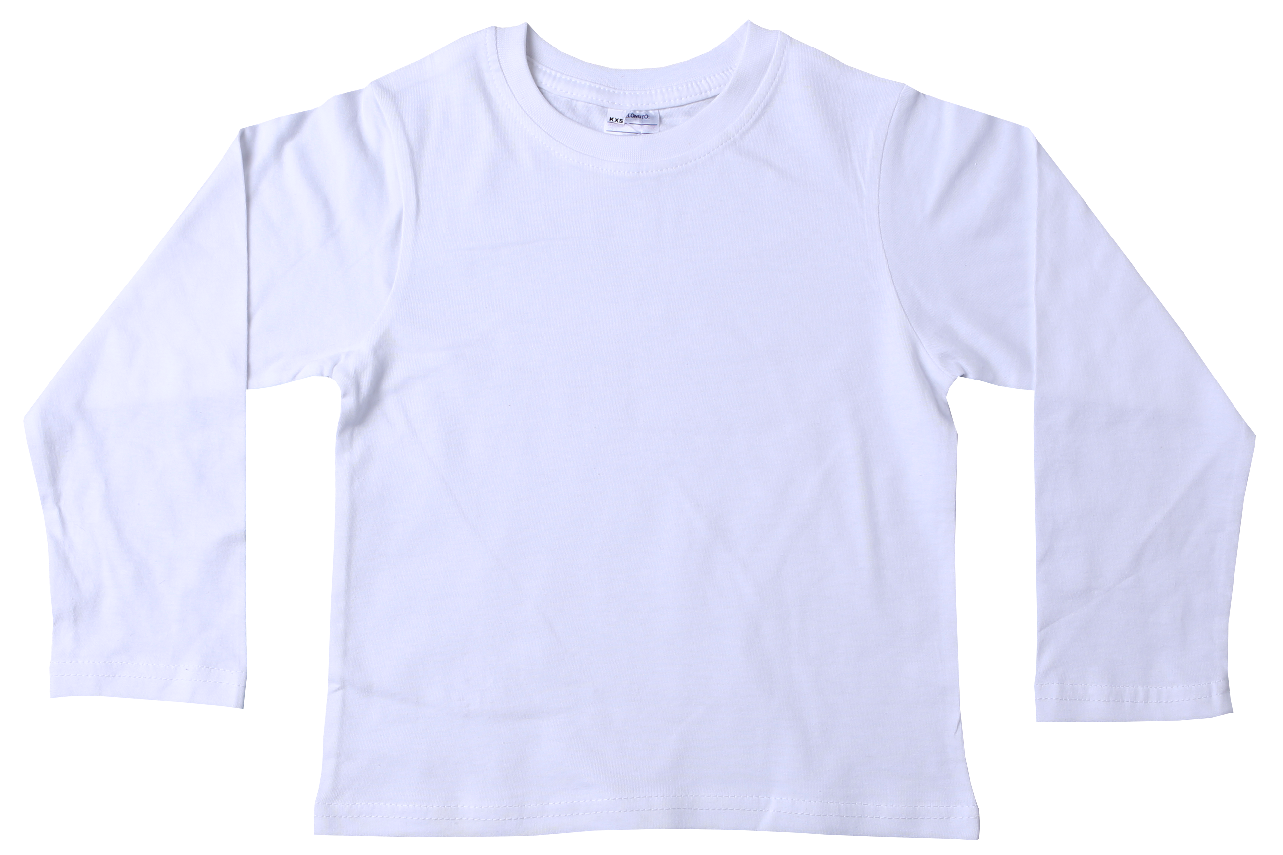 T Shirt Plain White Long Sleeve Gem Schoolwear