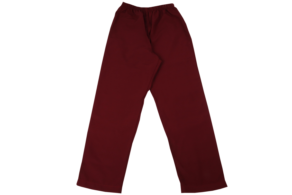Maroon track outlet pants school