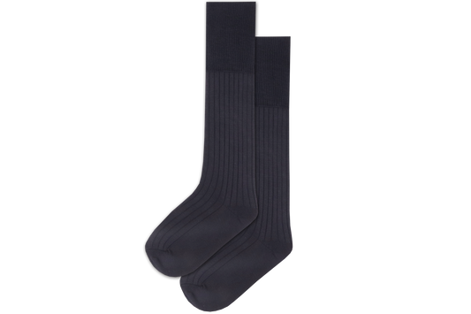 Boys 3/4 Plain Long Socks - Navy