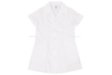 Plain Dress - White Poly Cotton