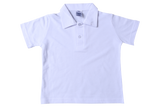 Golf Shirt Plain - White Self Collar
