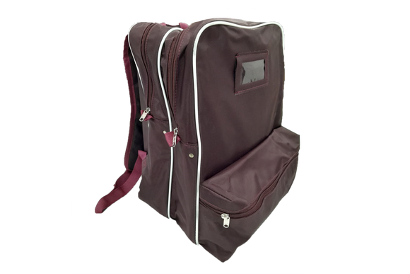 Maroon/White Senior Backpack Bag