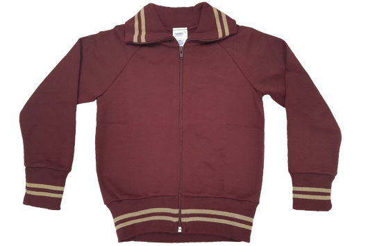 Woolen Tracksuit Set - Maroon/Beige (PDR)