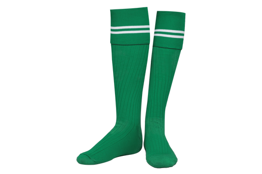 Boys 3/4 Striped Long Socks - Nolitha (Green/White)