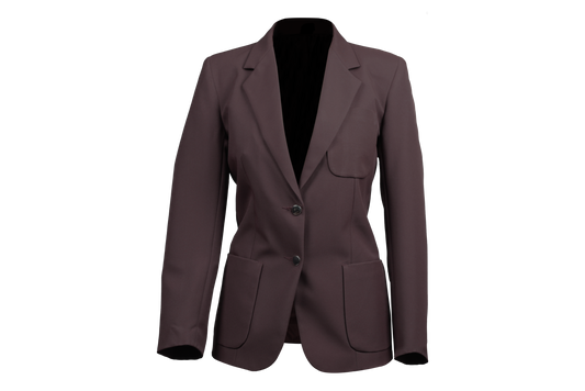 Ladies Plain Blazer - Brown