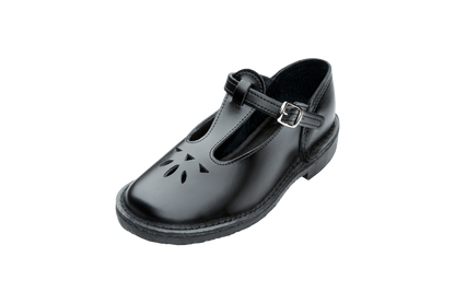 Buccaneer Tear Drop School Shoes - Black