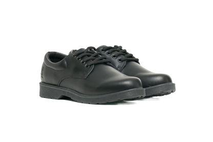 Hush Puppies Lace Up School Shoes - Black