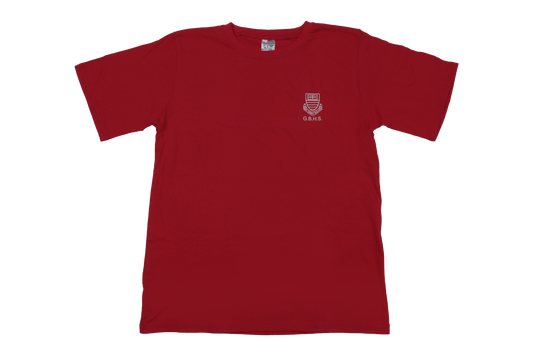 T-Shirt Plain  - Red Printed - GBHS