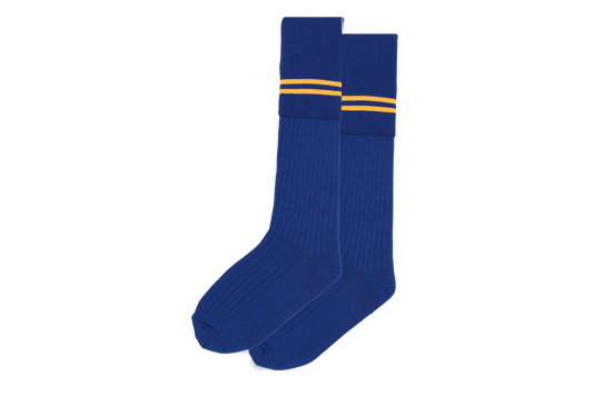 Boys 3/4 Striped Long Socks - Ngazana (Royal/Gold)