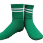 Girls Striped Anklets - Nolitha (Green/White)
