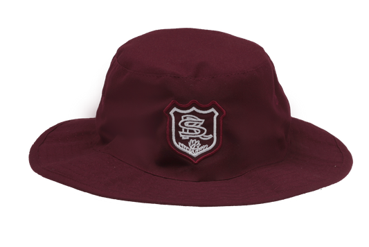 Floppy Hat Maroon Emb - Rosehill Girls