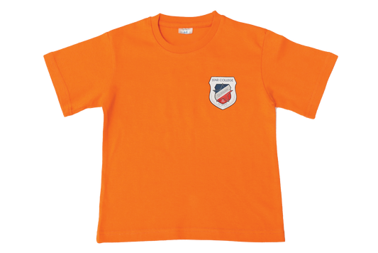T-Shirt Plain - Orange Printed - Star College Gr RR-B