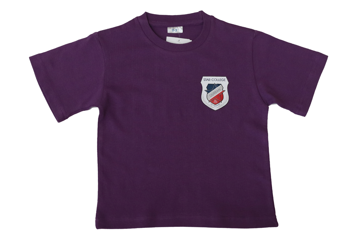 T-Shirt Plain - Purple Printed - Star College (Toddlers)