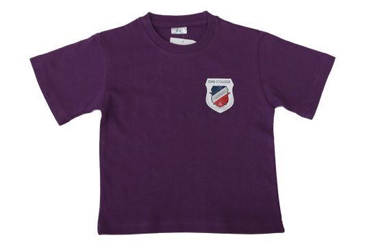 T-Shirt Plain - Purple Printed - Star College (Toddlers)