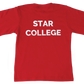 T-Shirt Plain - Red Printed - Star College Gr RR  & Gr 1-7