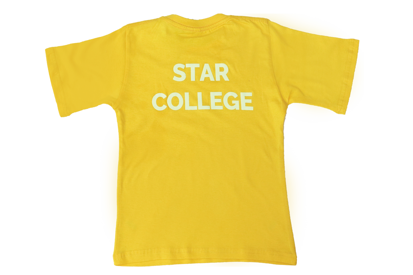 T-Shirt Plain - Yellow Printed - Star College Gr RA & Gr 1-7