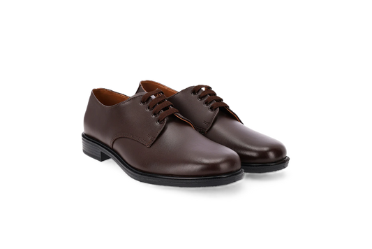 Toughees Hank Lace Up School Shoes - Brown