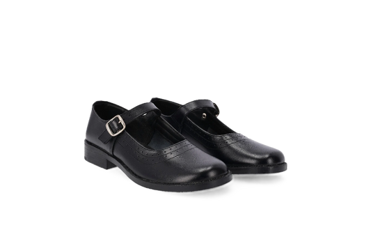 Toughees Pearl Barover School Shoes - Black