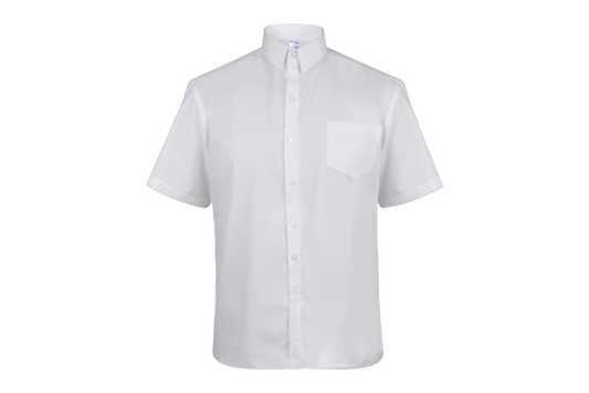 Shortsleeve Raised Collar Shirt - White