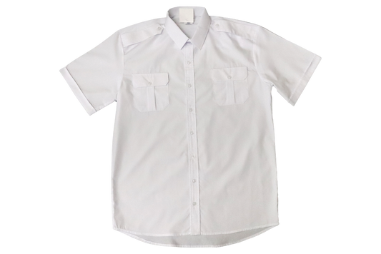 Short-Sleeved White Pilot Shirt