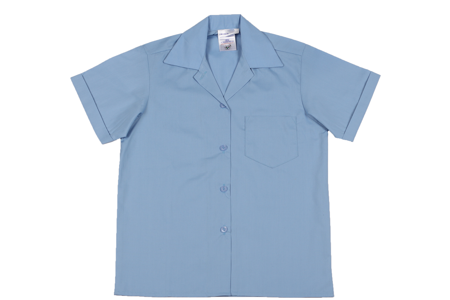 Shortsleeve Gladneck Blouse - Blue