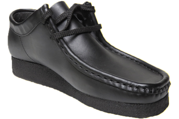 Grasshoppers Lace Up School Shoes - Black