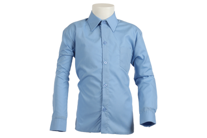 Longsleeve Raised Collar Shirt - Blue