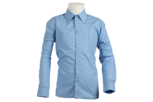 Longsleeve Raised Collar Shirt - Blue 