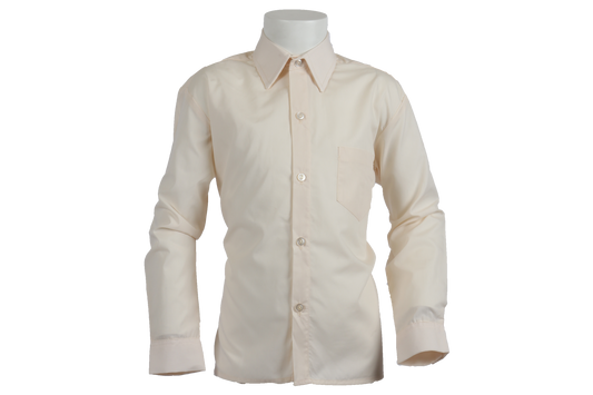 Longsleeve Raised Collar Shirt - Cream
