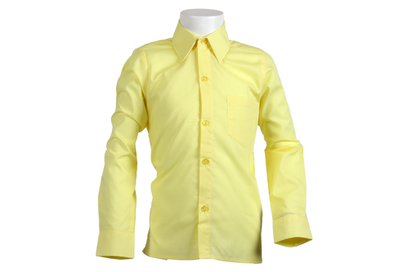 Longsleeve Raised Collar Shirt - Lemon