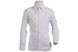 Longsleeve Raised Collar Shirt - White