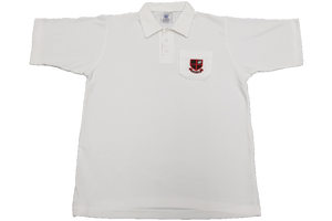 Golf Shirt White Emb - Clifton College 