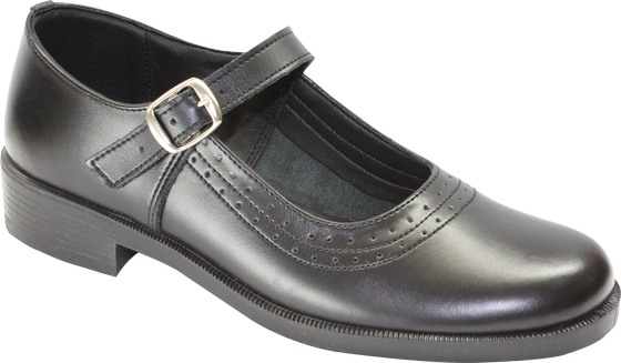 Toughees Pearl Barover School Shoes Black