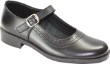 Toughees Pearl Barover School Shoes - Black