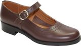 Toughees Pearl Barover School Shoes - Brown