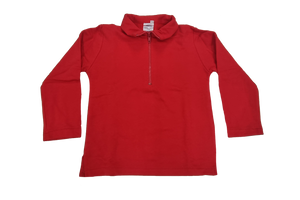 Plain Red Toddlers Fleece Jacket 