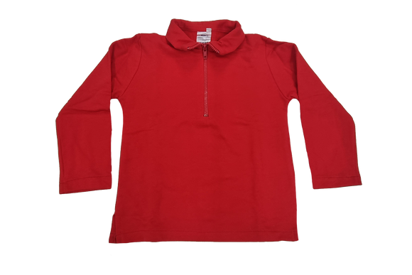 Plain Red Toddlers Fleece Jacket