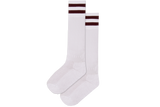 Rugby Socks Nylon - Rosehill White/Maroon