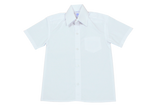 Shortsleeve Raised Collar Shirt - White
