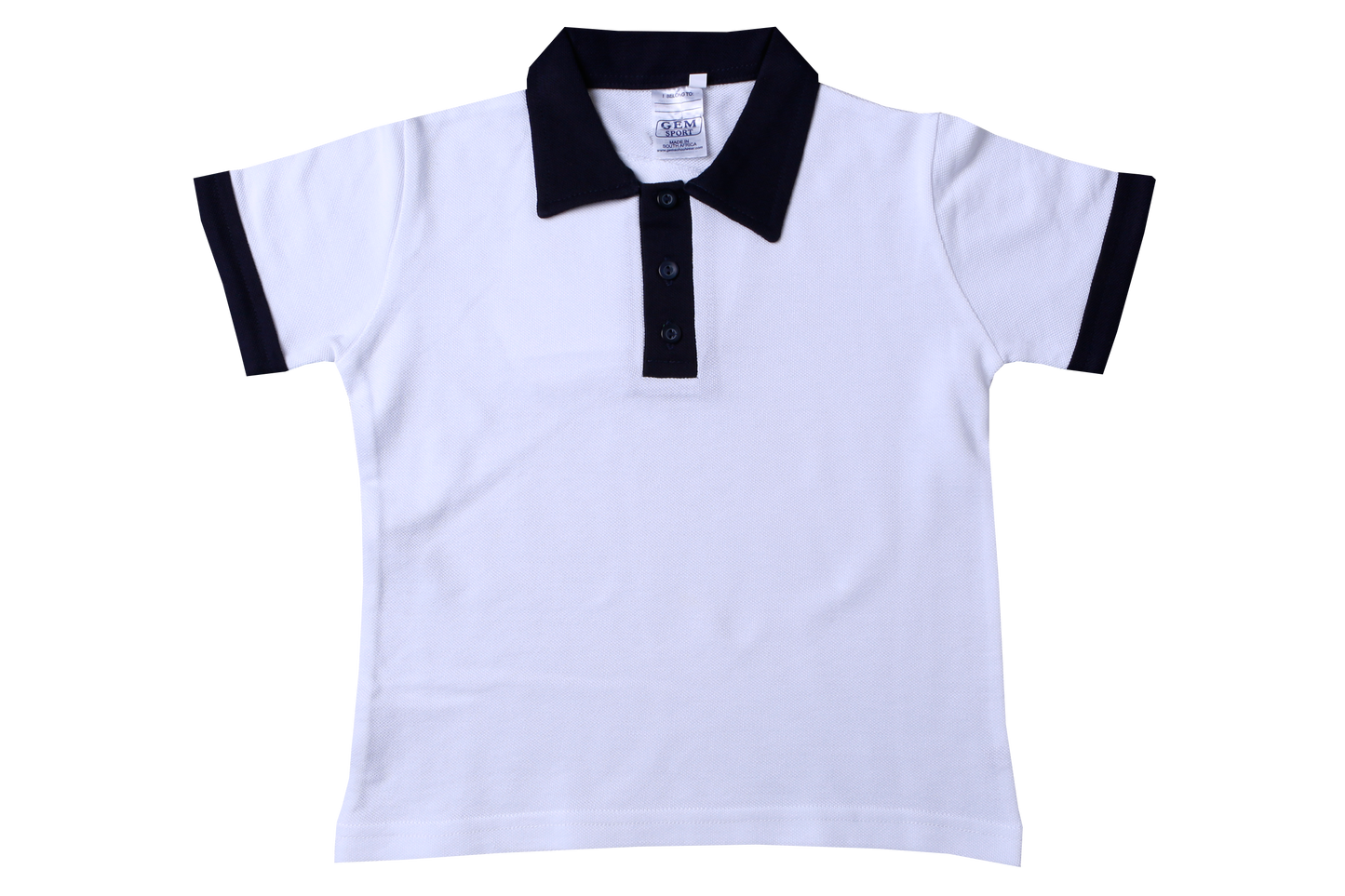 Black and white golf shirt on sale