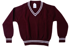 Longsleeve Striped Jersey - Luthuli Maroon/White 